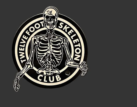 Twelve Foot Skeleton Club heavy gauge metal magnet