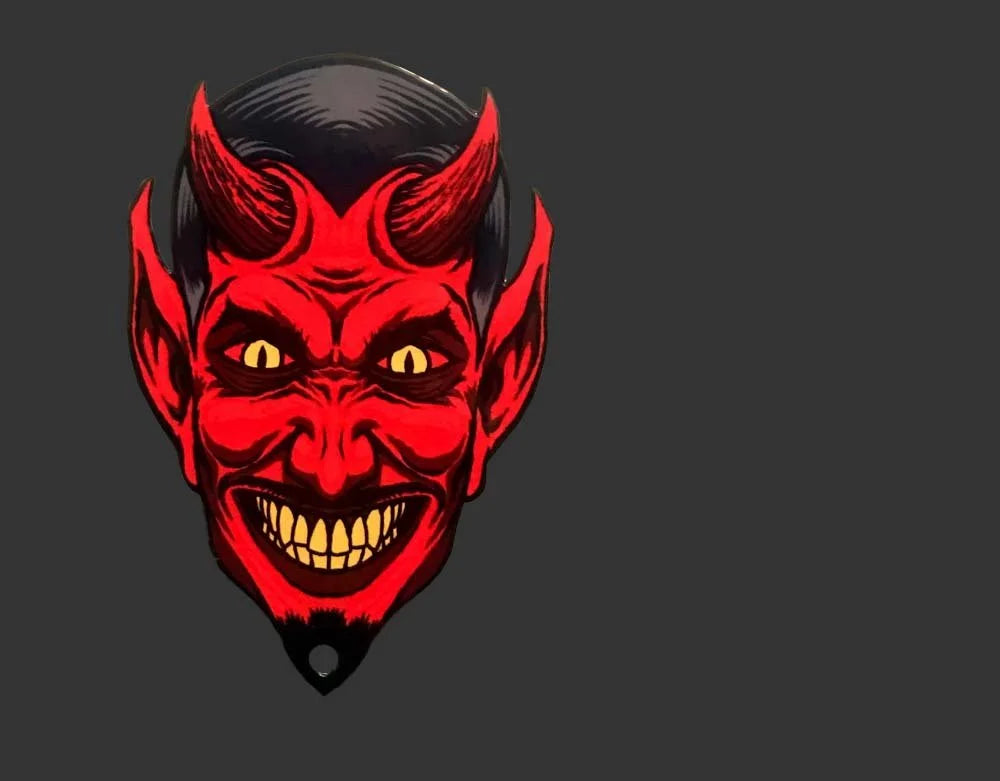 Smiling Devil's Head - Heavy Gauge Metal Magnet