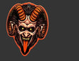 Krampus Smiling - Heavy Gauge Metal Magnet