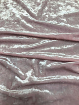 Polyester Crushed Shiny Velvet Fabric - Dusty Rose, Royal, Charcoal, Hunter Green, Brown, Red, Burgundy, Wine, 58-60" Width