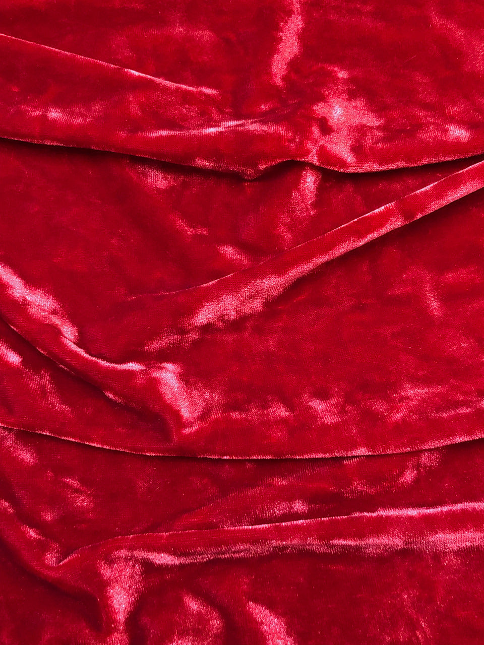 Polyester Crushed Shiny Velvet Fabric - Dusty Rose, Royal, Charcoal, Hunter Green, Brown, Red, Burgundy, Wine, 58-60" Width