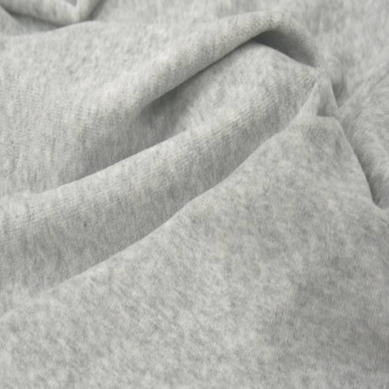 1 Yard CVC Velour Solid Heather Gray Fabric, 58/60″ Wide Cotton Polyester Blend