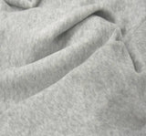 CVC Velour Cotton Polyester Fabric - Solid Heather Gray, 58/60" Width (1 Yard)