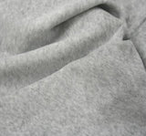 CVC Velour Cotton Polyester Fabric - Solid Heather Gray, 58/60" Width (1 Yard)