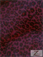 Red/Black Spot Velboa Cheetah Animal Fabric