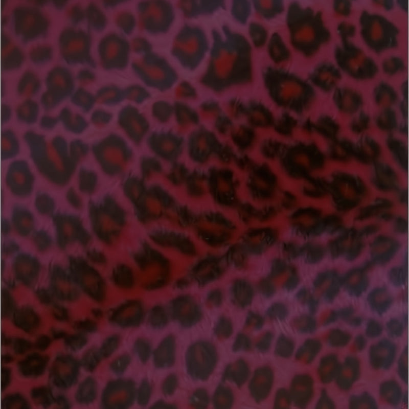 Red/Black Spot Velboa Cheetah Animal Fabric