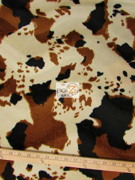 Velboa Cow Animal Short Pile Fabric by the Yard