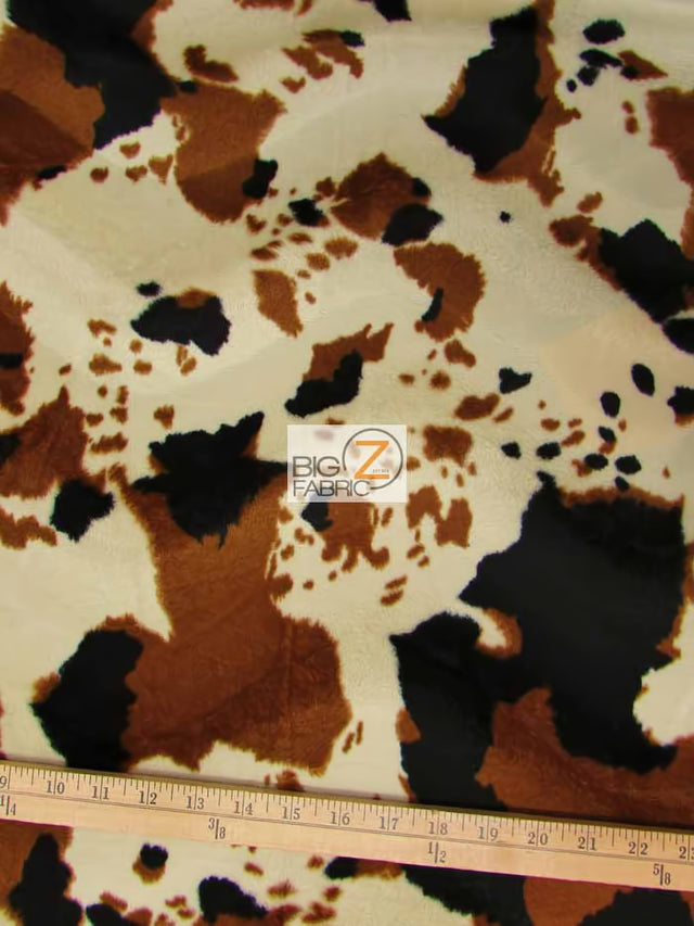 Velboa Cow Animal Short Pile Fabric by the Yard
