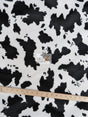 Black/White Velboa Cow Animal Short Pile Fabric