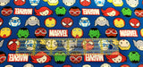 Quilting Cotton Marvel Kawaii II Hero Faces and Logo