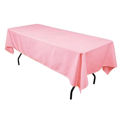 Polyester Rectangular Tablecloth Polyester Fabric - Wrinkle-Resistant, Stain-Proof, Washable, 60" X 144"