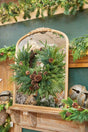 26” Mixed Greens with Pinecones Swag Wreath