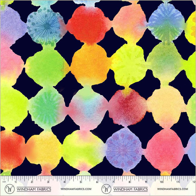 Cotton Fabric Navy Color Burst 44/45"