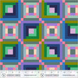 Cotton Fabric Periwinkle Log Cabin 44/45"