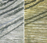 Crush Lame Metallic Polyester Fabric - Metallic Crease Crinkled, 52" Width (1 Yard)
