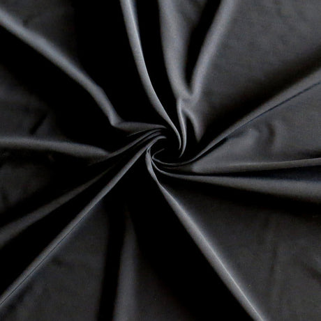 Poly Lycra Tricot Swim Lining Fabric Carbon Black