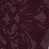 Poly Lycra Mesh Fabric Carbon Merlot Floral 4-Way Stretch
