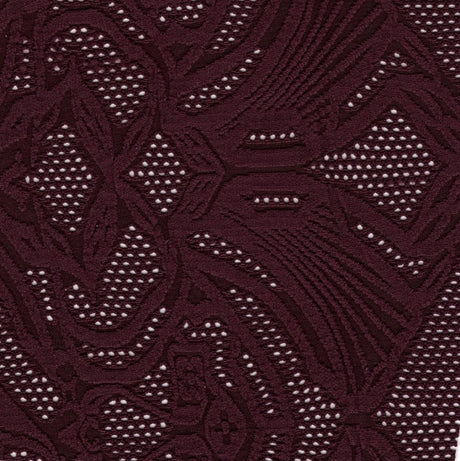 Poly Lycra Mesh Fabric Carbon Merlot Floral 4-Way Stretch