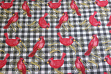 Quilting Cotton Cardinal Elegance Joy To The World