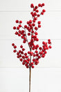 29” Cardinal Red Crabapple Christmas Spray