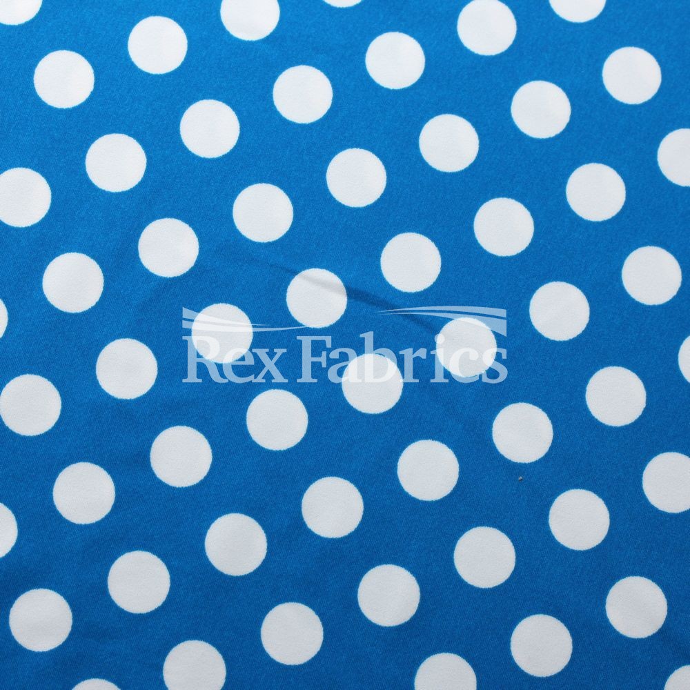 E-Z Dots Matte Nylon Spandex Fabric - Multicolor Polka Dots, 58/60" Width (1 Yard)