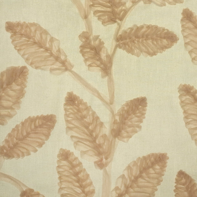 Embroidered Cotton Blend Fabric Carmel Linen