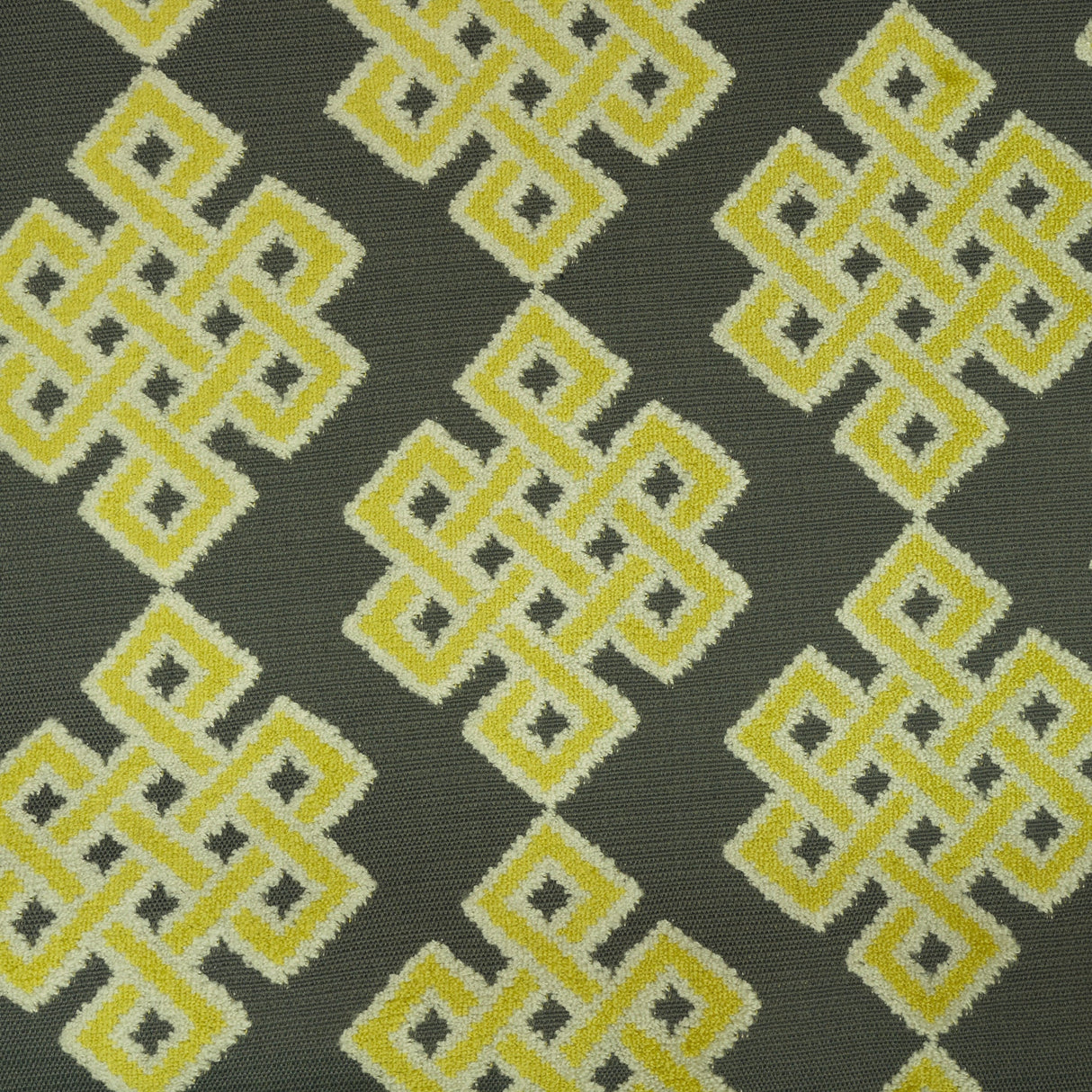 Cut Velvet Upholstery Fabric Carnaby Geometric Pattern