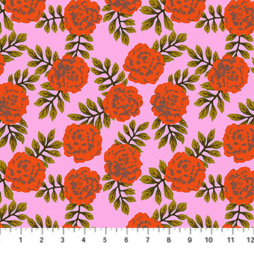 Cotton Print Fabric Carnation Vivid Yesterday 44/45"