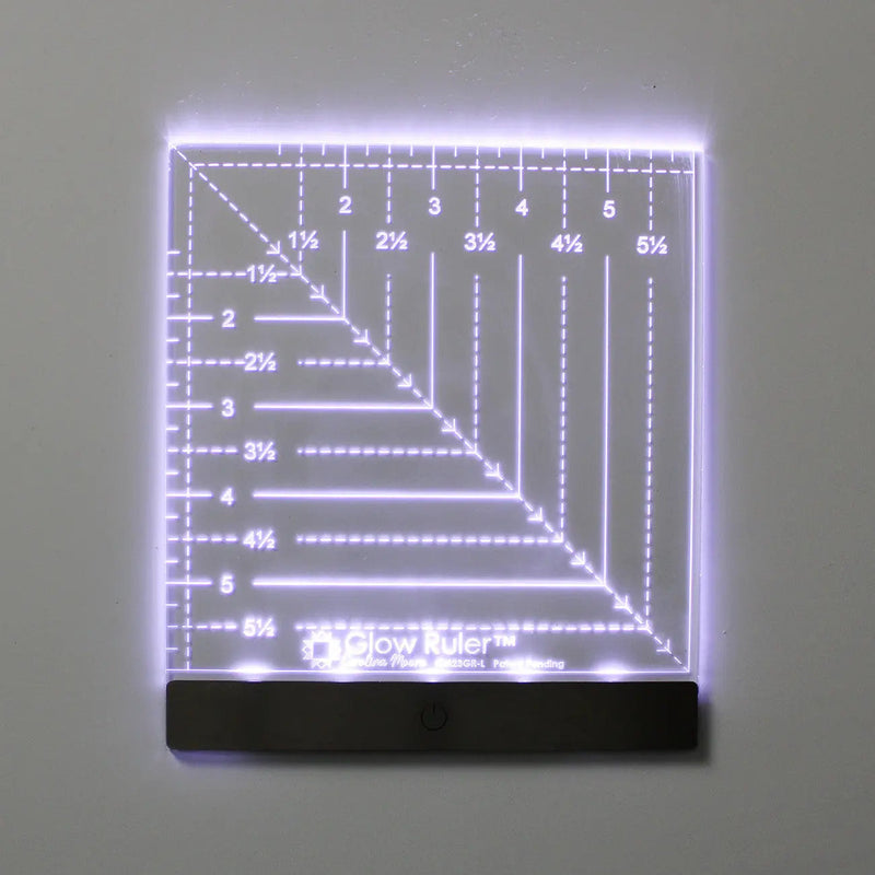 Acrylic Glow Ruler 6in Square Left Handed