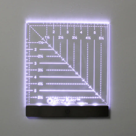 Acrylic Glow Ruler 6in Square Left Handed