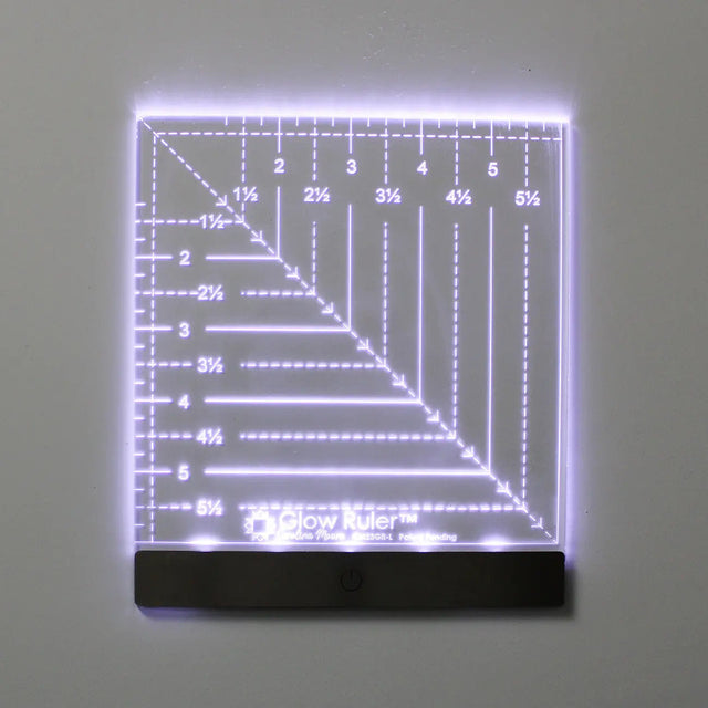 Acrylic Glow Ruler 6in Square Left Handed