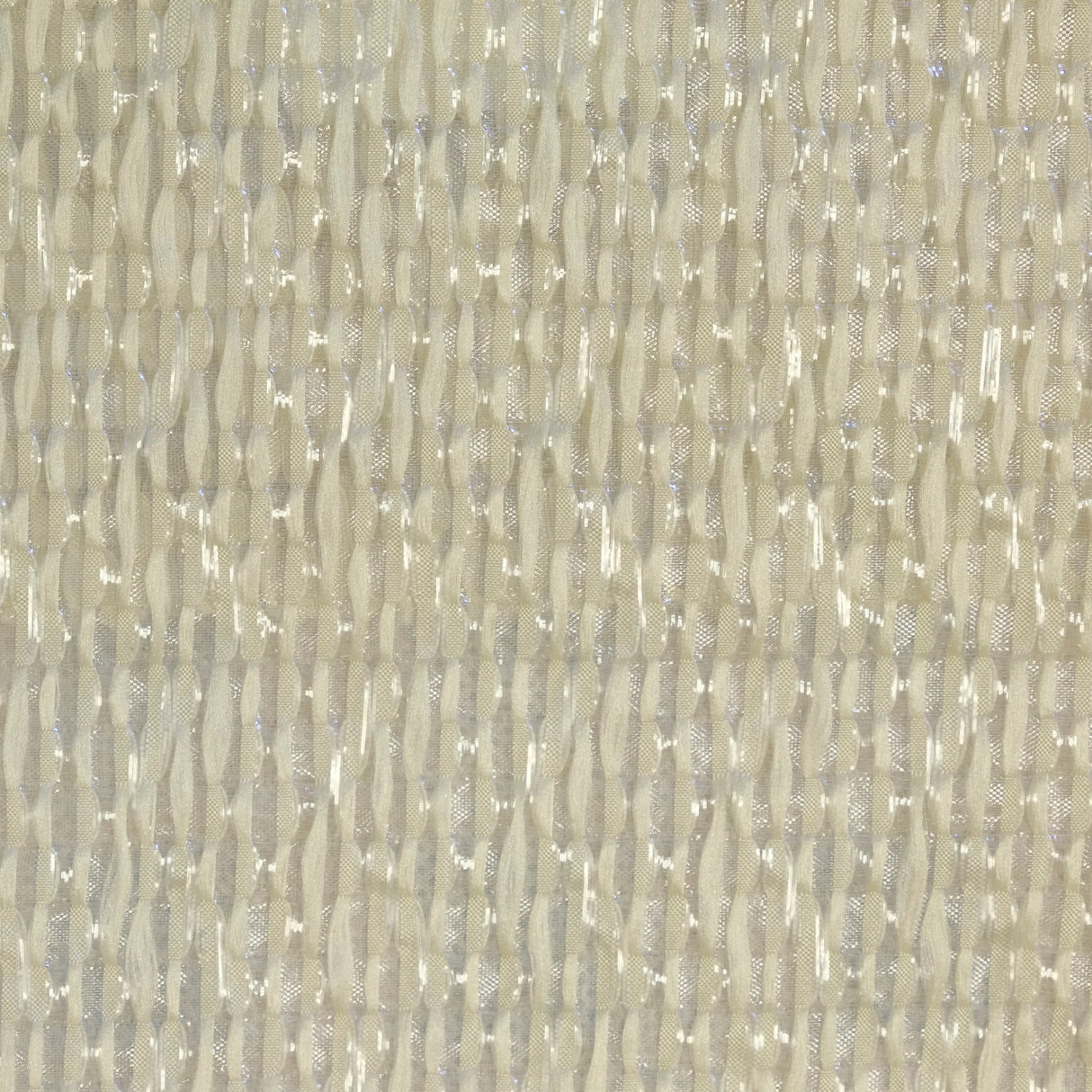 Organza Drapery Window Curtain 110" Feather Ivory Smoke