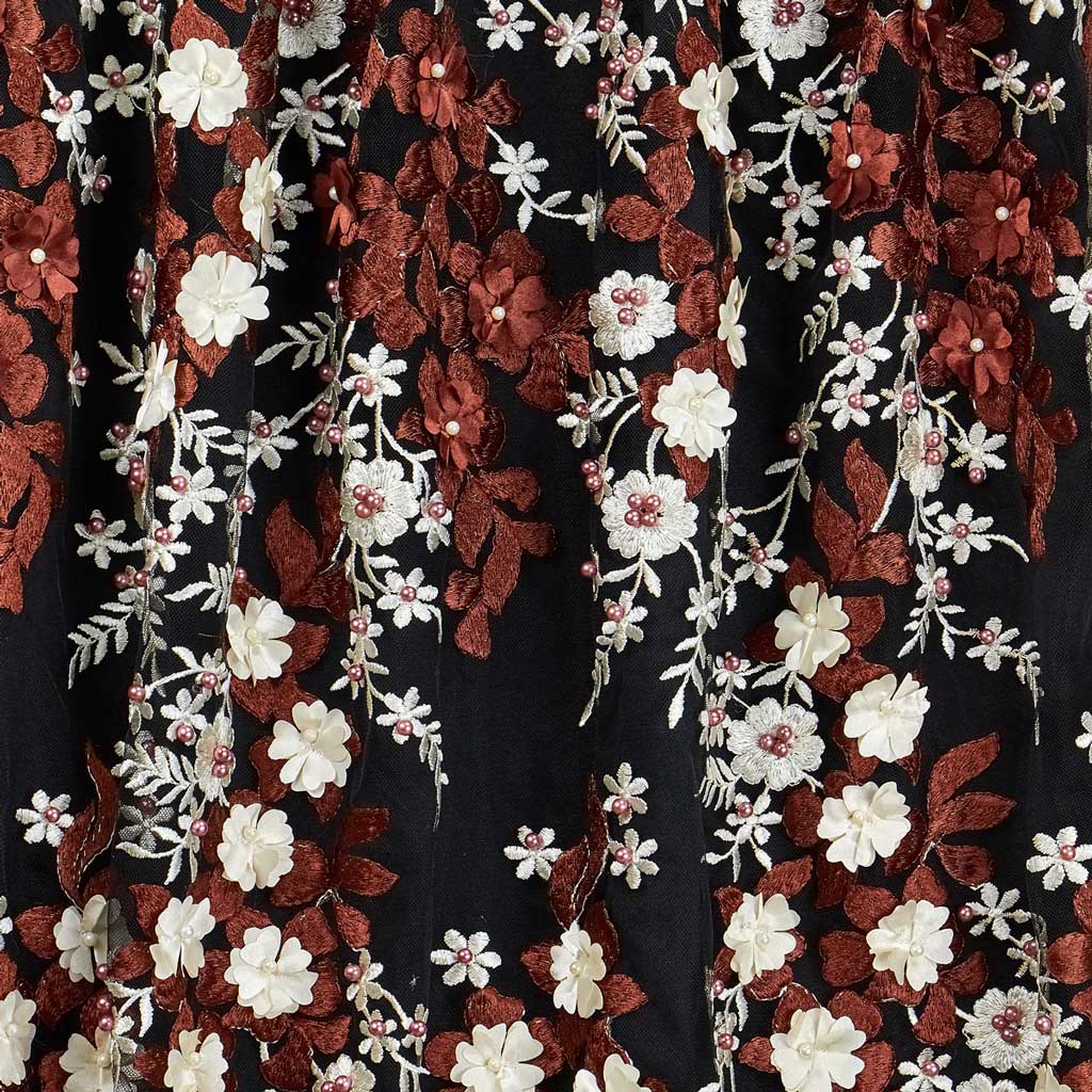 Embroidered Mesh Floral Fabric