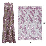 Embroidered Mesh Floral Fabric