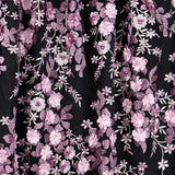 Embroidered Mesh Floral Fabric