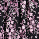 Cascade Embroidered Mesh Polyester Fabric - 3D Floral Embroidery, Scalloped Edges, 52" Width (1 Yard)