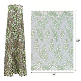 Embroidered Mesh Floral Fabric