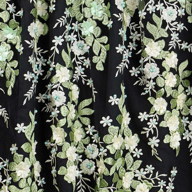 Embroidered Mesh Floral Fabric