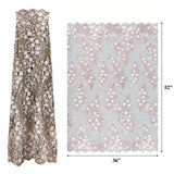 Embroidered Mesh Floral Fabric