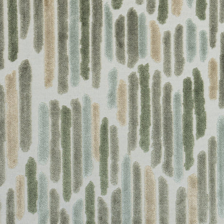 Geometric Cut Velvet Upholstery Fabric - Cascade Harmony