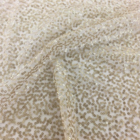 Caviar Dreams Stretch Mesh Sequin Fabric - Bordeaux, Nude/Gold, Nude/Rose Gold, Grey/Silver, 55" Width (1 Yard)