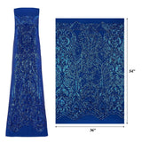 Celine Stretch Mesh Sequin Fabric - Embroidered Sequin, 54" Width (1 Yard)