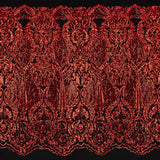 Celine Stretch Mesh Sequin Fabric - Embroidered Sequin, 54" Width (1 Yard)