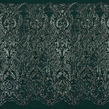 Celine Stretch Mesh Sequin Fabric - Embroidered Sequin, 54" Width (1 Yard)