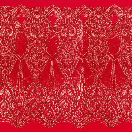 Celine Stretch Mesh Sequin Fabric - Embroidered Sequin, 54" Width (1 Yard)