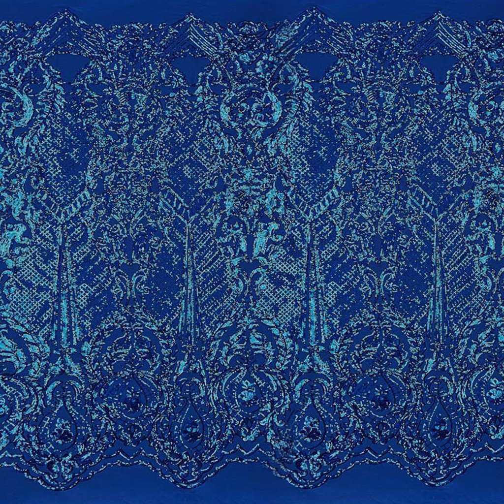 Celine Stretch Mesh Sequin Fabric - Embroidered Sequin, 54" Width (1 Yard)