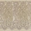 Celine Stretch Mesh Sequin Fabric - Embroidered Sequin, 54" Width (1 Yard)
