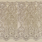 Celine Stretch Mesh Sequin Fabric - Embroidered Sequin, 54" Width (1 Yard)