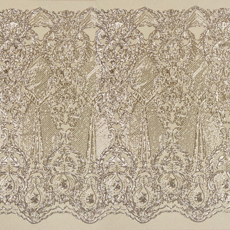 Celine Stretch Mesh Sequin Fabric - Embroidered Sequin, 54" Width (1 Yard)