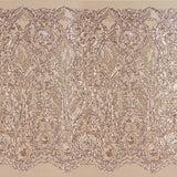 Celine Stretch Mesh Sequin Fabric - Embroidered Sequin, 54" Width (1 Yard)